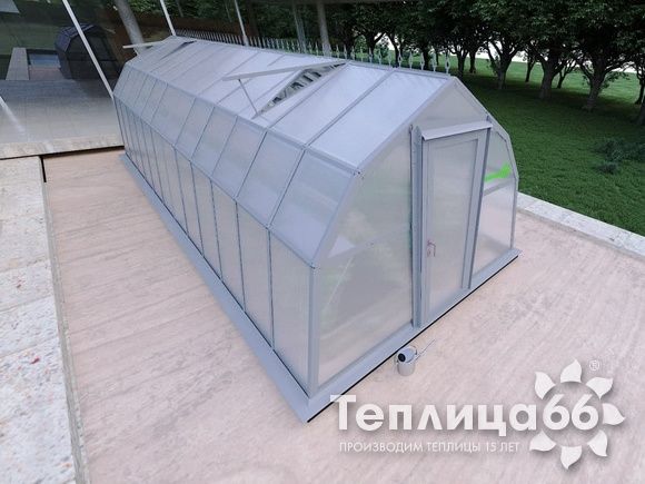 Теплица Рада Байкал из поликарбоната, ширина 3 метра